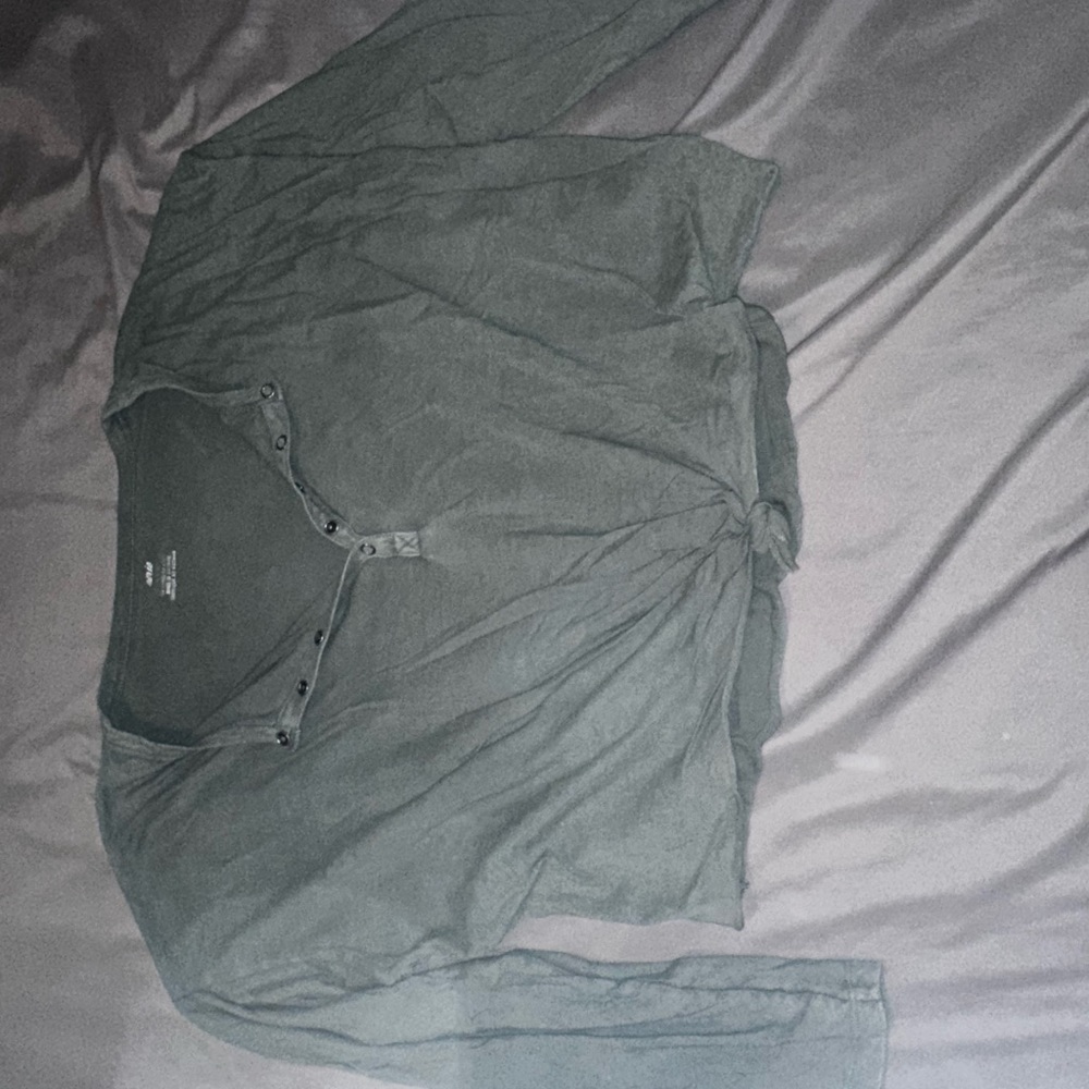 Aerie Cropped Long-Sleeve Shirt - Picture 7 of 9